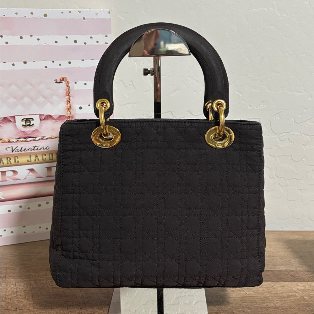 Lady Dior - Quilted Vintage Handbag with Gold Accents - Picture 2 of 14